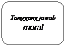 Rounded Rectangle: Tanggung jawab
moral
